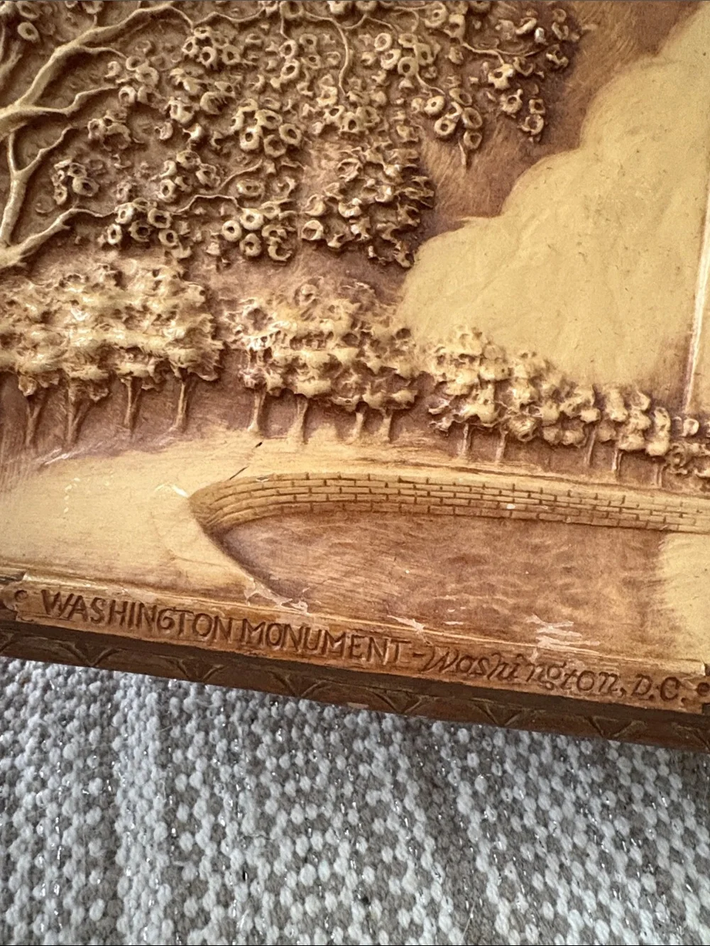 VTG Relief Carving of Washington Monument - Picture 3 of 4